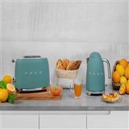 SMEG KLF03EGMEU, 1,7 L, 2400 W, Chrome, Vert, Acier inoxydable, Indicateur de niveau d'eau, Sans fil
