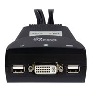 Inter-Tech KVM-LS-21DA DVI - 1920 x 1200 pixels - Full HD - Noir
