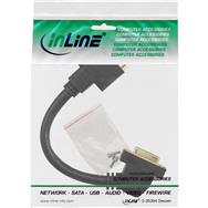 Câble adaptateur DVI-I en ligne 24+5 DVI femelle/femelle avec bride 0,2 m
