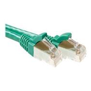 ACT Green 15 meter SFTP CAT6A patch cable snagless with RJ45 connectors - 15 m - Cat6a - S/FTP (S-STP) - RJ-45 - RJ-45 - Green