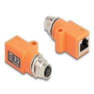 Adaptateur réseau Delock - 8 broches M12 (F) fileté vers RJ-45 (F)