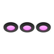 Philips White & Color Ambiance Slim Recessed 90 mm 3er schwarz