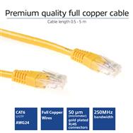 ACT Yellow 2 meter U/UTP CAT6 patch cable with RJ45 connectors - 2 m - Cat6 - Yellow