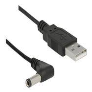Câble d'alimentation Delock - Jack CC 5,5 x 2,5 mm (M) coudé vers USB (alimentation uniquement) (M)