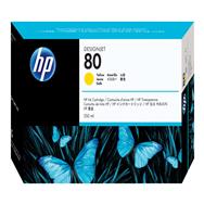 HP DesignJet 80 Ink Cartridge: Yellow, 350ml Original