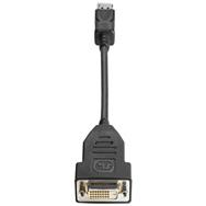 HP DisplayPort - DVI-D Adapter: 0.19m Male to Male, Black