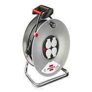 Brennenstuhl 25m H05VV-F 3G1,5 - 25 m - Black - Red - Silver - White - 4 AC outlet(s) - Black - 1 pc(s)