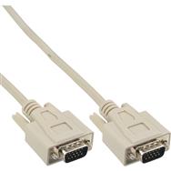 Câble VGA en ligne 15 broches HD mâle / mâle beige 10 m