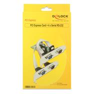 Carte PCI Express Delock > 4 x série RS-232