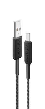 Câble Anker 322 USB-A vers USB-C, 1,8 m, noir