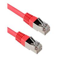ACT Red 3 meter LSZH SFTP CAT6A patch cable with RJ45 connectors - 3 m - Cat6a - S/FTP (S-STP) - RJ-45 - RJ-45 - Red