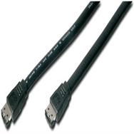 DIGITUS Electronic AK-ESATA-075 - 0.75 m - eSATA - eSATA - Male/Male - Black - Straight
