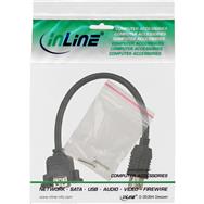 Câble adaptateur USB 3.0 InLine Type A femelle / Connecteur châssis Type A - 0,20 m