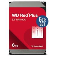 WD Red Plus Lot de 6 WD60EFPX - 6 To 5400 tr/min 256 Mo 3,5 pouces SATA 6 Gbit/s - Disque dur - Serial ATA