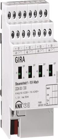 Unité de commande GIRA 1-10 V 4 voies manuelle KNX 222400