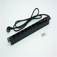 Bloc multiprise TRITON RAB-PD-X11-A1 1U 7 prises type E/F