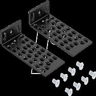 Kit de montage en rack universel Delock 2 pièces noir