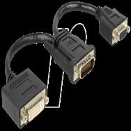 Adaptateur d'affichage Delock - HD-15 (VGA), DVI-I (F) vers DMS-59 (M)