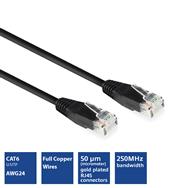 ACT Black 1 meter U/UTP CAT6 patch cable with RJ45 connectors - 1 m - Cat6 - Black