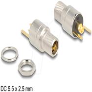 Connecteur d'alimentation Delock - prise CC 5,5 mm x 12 mm (ID : 2,5 mm) (F) cloison