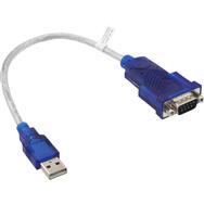 Câble adaptateur USB vers série en ligne USB type A mâle / DB9 mâle environ 0,2 m
