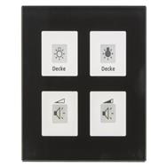 Bouton-poussoir en verre quadruple avec capteur de température MDT BE-GTT4S.01