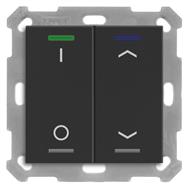 Bouton poussoir KNX double avec capteur de température MDT BE-TAL55T206.D1