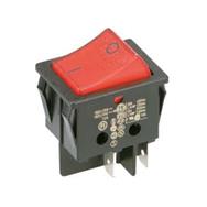 Interrupteur à bascule Bachmann 924.099 2P noir rouge 250 V