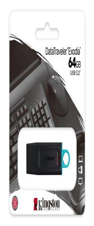 DataTraveler Exodia USB-A 64GB - Kingston 3.2 Gen1 svart
