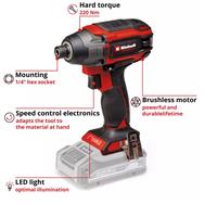 Visseuse à chocs sans fil Einhell TP-CI 18/220 Li BL™ Solo