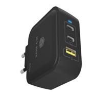 Chargeur GaN 3 ports 65 W ICY BOX avec PD 3.0, 2 ports USB Type-C, 1 port Type-A (UE)