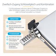 STARTECH 10-PACK DUAL-ACCESS LAPTOP LOCK 6.5FT 2M