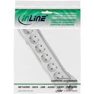 Bloc multiprises InLine - 6 prises avec terre CEE 7/3 - blanc - 3 m