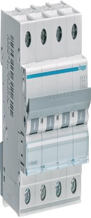 Disjoncteur Hager 4 pôles C-25A 6kA MCN425