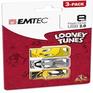 Clé USB EMTEC LT01 Looney Tunes - 3 unités - 8 Go