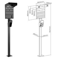 Support mural universel InLine avec support de câble pour véhicule électrique