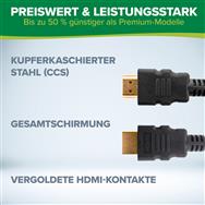 Câble HDMI InLine - HDMI haute vitesse avec Ethernet - mâle / mâle - noir - 5 m