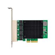 Carte réseau InLine Quad Gigabit - 4x RJ45 2,5 Gb/s - PCIe x4 - avec support LP