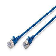 DIGITUS CAT 6A F-FTP Slim patch cable, 1.5m, blue