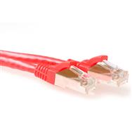 ACT Red 0.5 meter SFTP CAT6A patch cable snagless with RJ45 connectors - 0.5 m - Cat6a - S/FTP (S-STP) - RJ-45 - RJ-45 - Red