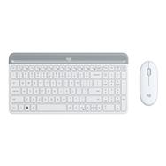 Logitech MK470 Slim Combo - Full-size (100%) - Wireless - RF Wireless - White - Mouse included