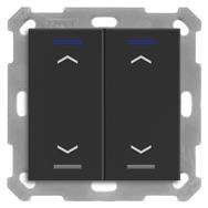 Bouton poussoir KNX double avec capteur de température MDT BE-TAL55T206.A1