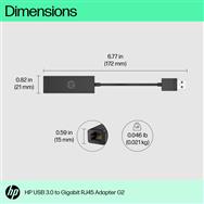 HP USB 3.0 to Gigabit RJ45 Adapter G2: Network Card 1,000 Mbps