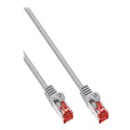 Câble de brassage InLine S/FTP Cat.6 en cuivre sans halogène, gris, 1 m, 70 pièces, en vrac
