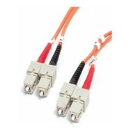Câble fibre optique multimode StarTech.com SC vers SC OM1 de 1 m (3,3 pi), fibre de section 62,5/125, réseaux 10G, cordon de raccordement fibre optique LSZH