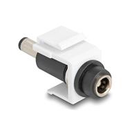 Insert modulaire Delock - prise d'alimentation CC 5,5 mm (ID : 2,5 mm), prise d'alimentation CC 5,5 mm (ID : 2,1 mm)