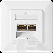 Nedis N CCGB89260IV - Unterputz RJ45-Dose 2-fach