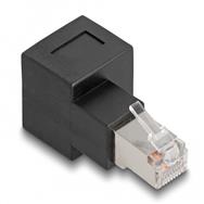 Adaptateur réseau Delock - RJ-45 (M) coudé vers RJ-45 (F)