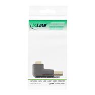 Adaptateur HDMI InLine - mâle/femelle - coudé vers le haut - contacts dorés - 4K2K