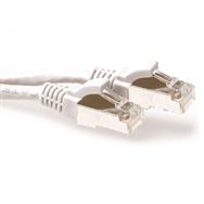 ACT White 1 meter LSZH SFTP CAT6A patch cable snagless with RJ45 connectors - 1 m - Cat6 - S/FTP (S-STP) - RJ-45 - RJ-45 - White